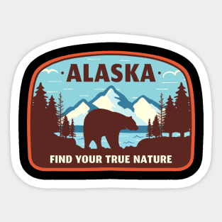 Alaska Find Your True Nature Sticker